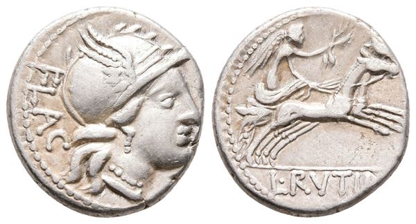 L. Rutilius Flaccus, Rome, 77 BC. AR Denarius (18mm, 3.98g)