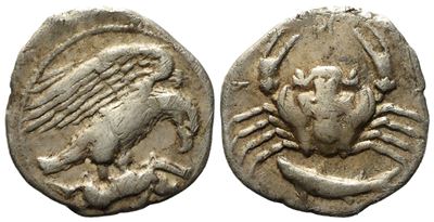 Sicily, Akragas (425-406 Bc), Hemidrachm; Ar (1,98 G; 15,4 MM)