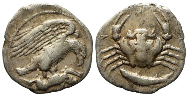 Sicily, Akragas (425-406 BC), Hemidrachm; AR (1,98 g; 15,4 mm)