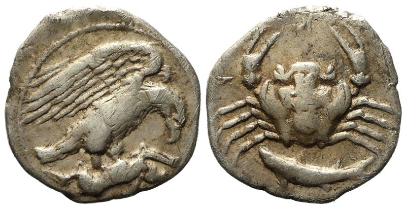 Sicily, Akragas (425-406 Bc), Hemidrachm; Ar (1,98 G; 15,4 MM)