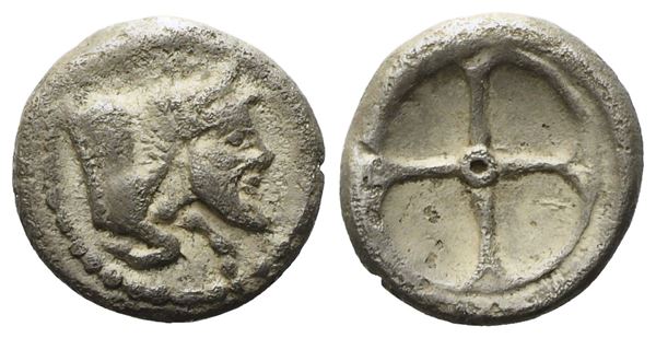 Sicily, Gela (c. 480-470 BC), Litra; AR (0,57 g; 8,5 mm)