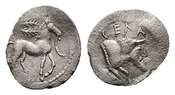 Sicily, Gela, c. 465-450 BC. AR Litra (12mm, 0.56g).  - Auction Greek, Roman, Byzantine Coins - Bertolami Fine Art - Prague