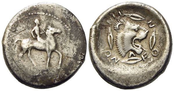 Sicily, Leontinoi (475-466 BC), Didrachm, AR (g 8,2; mm 21,5)