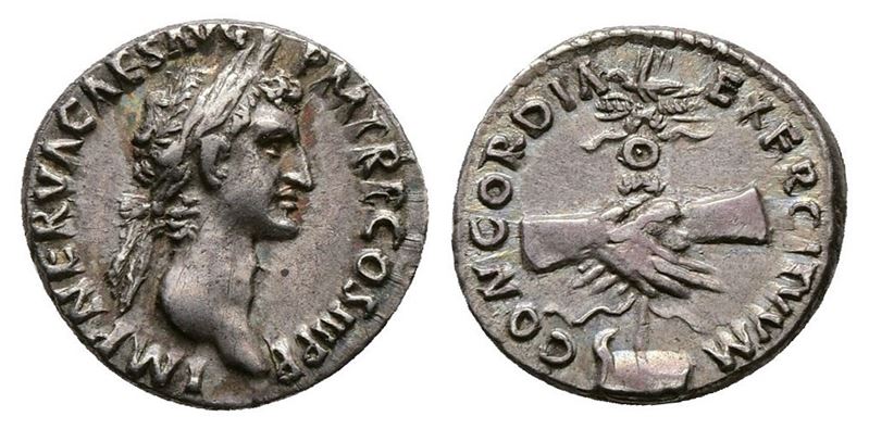 Nerva (96-98). Ar Denarius (17mm, 3.40g).