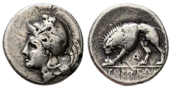 Northern Lucania, Velia, c. 334-300 BC. Fourrèe Didrachm (22mm, 4.72g).  - Auction Greek, Roman, Byzantine Coins - Bertolami Fine Art - Prague