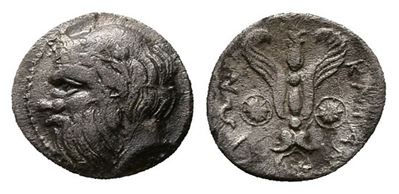 Sicily, Katane, C. 415/3-404 Bc. Ar Litra (12mm, 0.74g).
