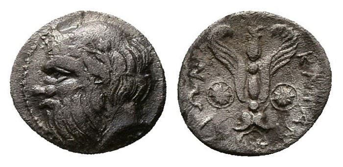 Sicily, Katane, C. 415/3-404 Bc. Ar Litra (12mm, 0.74g).