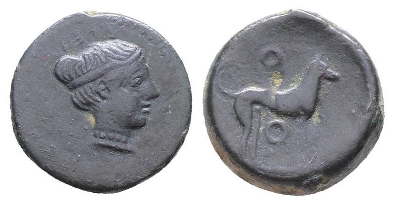 Sicily, Segesta, C. 410-400 Bc. Æ Tetras (16mm, 3.77g).