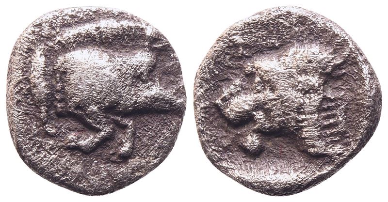 Mysia, Kyzikos, C. 450-400 Bc. Ar Hemiobol (6mm, 0.37g).