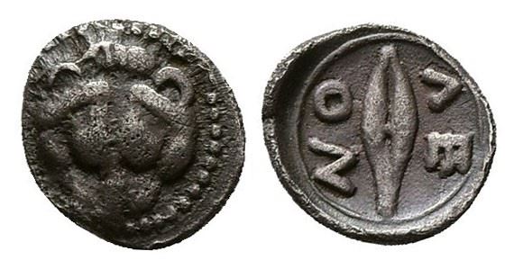 Sicily, Leontinoi, c. 476-466 BC. AR Obol (10mm, 0.64g).