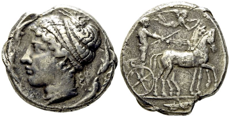 Sicily, Syracuse, Second Democracy (466-405 Bc), Tetradrachm; Ar (g 17,16; MM 26)