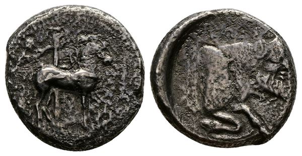 Sicily, Gela, c. 450-440 BC. AR Tetradrachm (23mm, 14.14g).  - Auction Greek, Roman, Byzantine Coins - Bertolami Fine Art - Prague