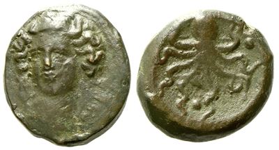 Sicily, Syracuse, Second Democracy (466-405 Bc), Tetras; Æ (3,67 G; 15,2 MM)
