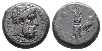 Sicily, Syracuse, C. 339/8-334 Bc. Æ Hemidrachm (25mm, 15.69g).