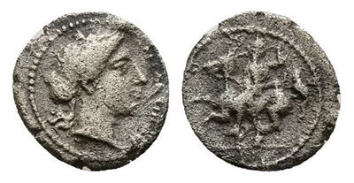 Sicily, Morgantina, C. 339/8-317 Bc. Ar Litra (11mm, 0.92g).