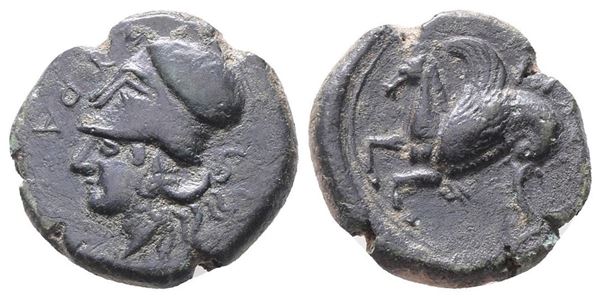 Sicily, Syracuse, 400-390 BC. Æ Litra (18mm, 5.12g).  - Auction Greek, Roman, Byzantine Coins - Bertolami Fine Art - Prague