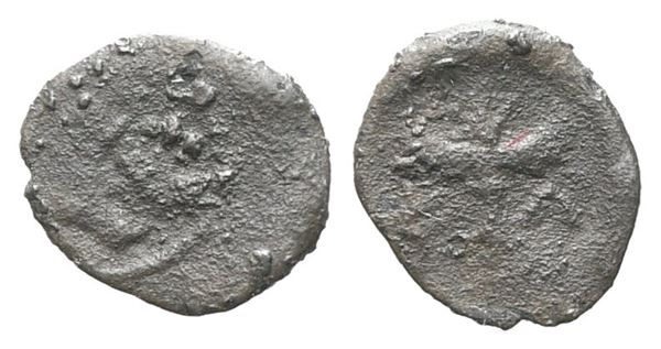 Sicily, Katane, c. 461-450 BC. Hexas - Dionkion (7 mm, 0.08 g).  - Auction GREEK & ROMAN PROVINCIAL COINS AND NUMISMATIC LITERATURE Including a wide selection of Alexandrian Coins from the Dattari Collection - Bertolami Fine Art - Prague