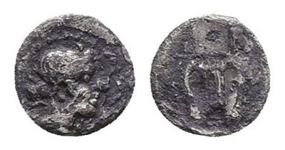 Sicily, Katane, C. 415-412 Bc. Ar Tetras - Trionkion (7mm, 0.16g).