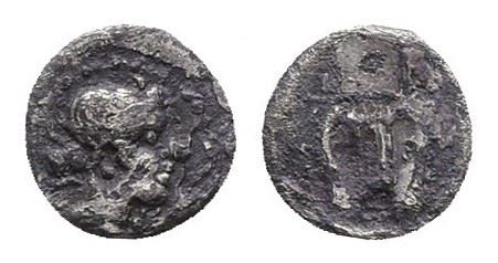 Sicily, Katane, C. 415-412 Bc. Ar Tetras - Trionkion (7mm, 0.16g).