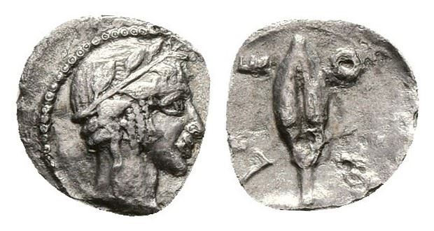 Sicily, Leontinoi, C. 466-460 Bc. Ar Litra (10mm, 0.38g).