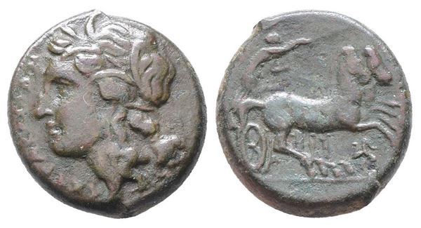 Sicily, Syracuse. Hiketas II (287-278 BC). Æ (19mm, 8.00g),