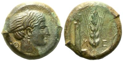 Lucania, Metapontion (C. 420-350 Bc); Æ (9,83 G; 20 MM)