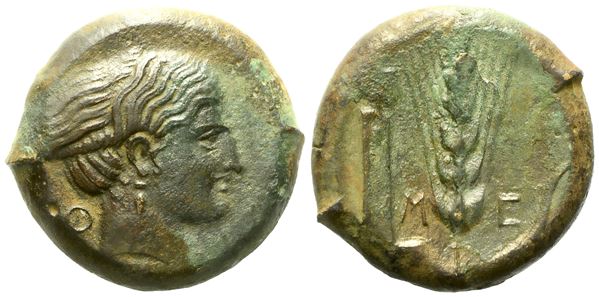 Lucania, Metapontion (c. 420-350 BC); Æ (9,83 g; 20 mm)