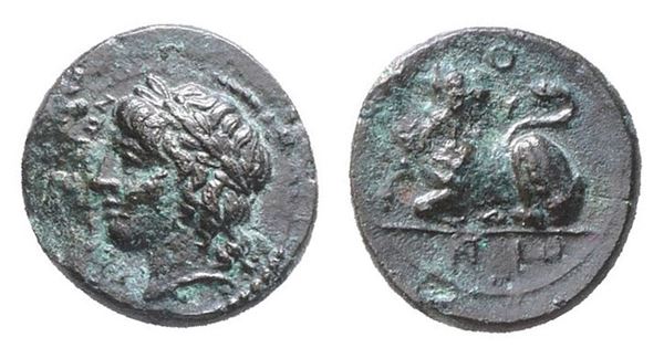 Sicily, Syracuse. Agathokles (317-289 BC). Æ (12mm, 1.66g).  - Auction Greek, Roman, Byzantine Coins - Bertolami Fine Art - Prague