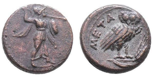 Southern Lucania, Metapontion, c. 225-200(?) BC. Æ (14mm, 3.34g).