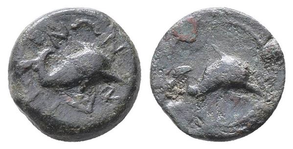 Northern Apulia, Salapia, c. 275-250 BC. Æ (15mm, 3.20g).  - Auction Greek, Roman, Byzantine Coins - Bertolami Fine Art - Prague