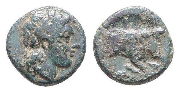 Southern Campania, Neapolis, c. 320-300 BC. Æ (11mm, 1.59g).