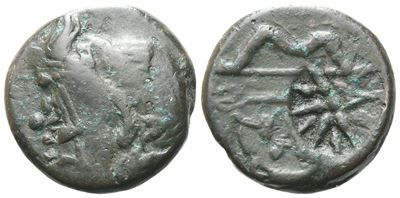 Cimmerian Bosporos, Pantikapaion, C. 304/3-250 Bc. Æ (19mm, 6.80g).