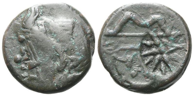 Cimmerian Bosporos, Pantikapaion, C. 304/3-250 Bc. Æ (19mm, 6.80g).