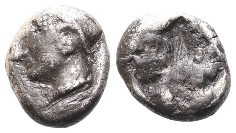 Phokaia (Ionia), Diobolo in argento (c. 510-494 a.C.)