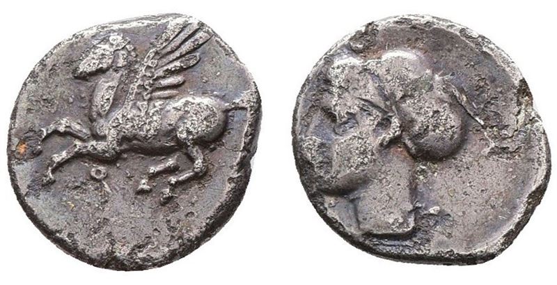 Corinth, C. 350-300 Bc. Ar Drachm (16mm, 2.51g).