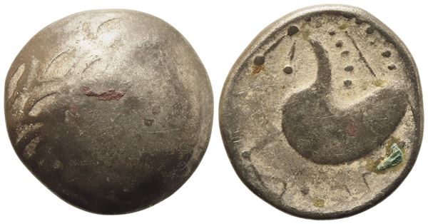 Celtic. Eastern Europe, Tetradrachm, c. II century BC; AR (7,78 g; 20 mm)