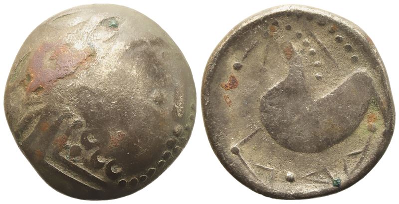 Celtic. Eastern Europe, Tetradrachm, c. II century BC; AR (7,50 g; 20,8 mm)