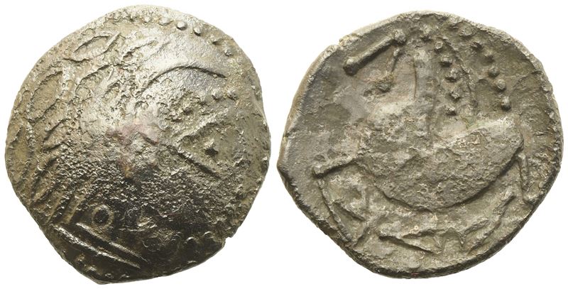 Celtic. Eastern Europe, Tetradrachm, c. II century BC; AR (7,7 g; 22,6 mm)