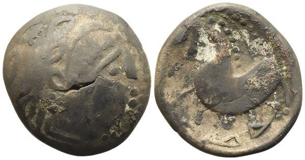 Celtic. Eastern Europe, Tetradrachm, c. II century BC; AR (7,45 g; 22 mm)