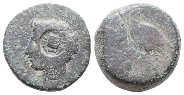 Sicily, Akragas, c. 415-406 BC. Æ Hemilitron (25mm, 16.74g).