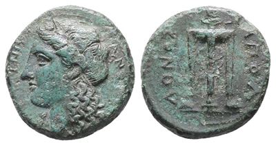 Sicily, Tauromenion, Early 3rd Century Bc. Æ Hemilitron (20mm, 6.43g).