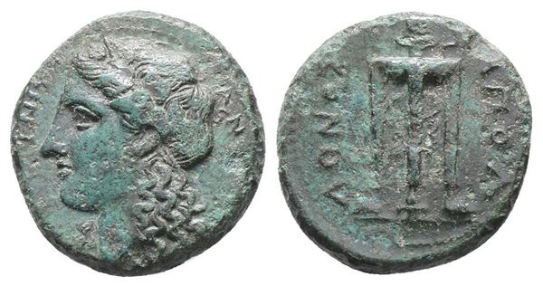 Sicily, Tauromenion, early 3rd century BC. Æ Hemilitron (20mm, 6.43g).  - Auction Greek, Roman, Byzantine Coins - Bertolami Fine Art - Prague