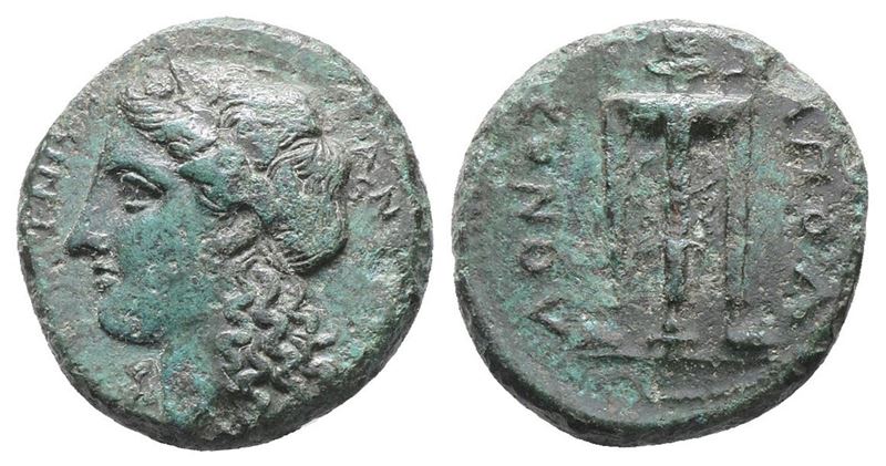 Sicily, Tauromenion, Early 3rd Century Bc. Æ Hemilitron (20mm, 6.43g).