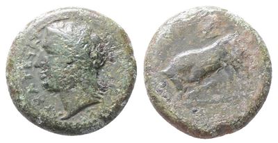 Sicily, Tauromenion, C. 357-305 Bc. Æ (18mm, 6.72g).