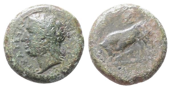 Sicily, Tauromenion, c. 357-305 BC. Æ (18mm, 6.72g).