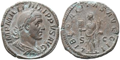 Philip I (244–249), Sestertius e Æ, Roma (247–249)