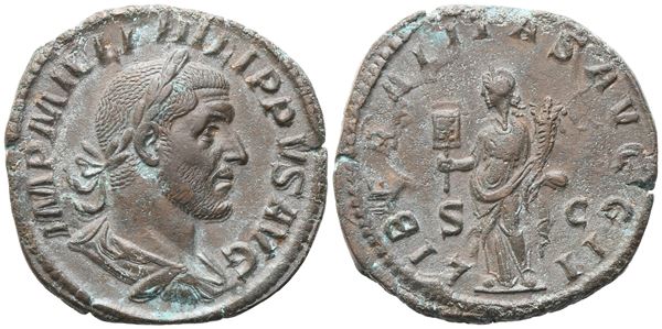 Philip I (244-249), Sestertius, Rome, 247-249; Æ (g 18,95; mm 30,5; 6 h)
