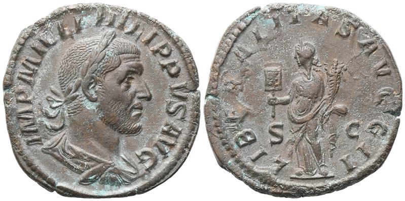 Philip I (244–249), Sestertius e Æ, Roma (247–249)