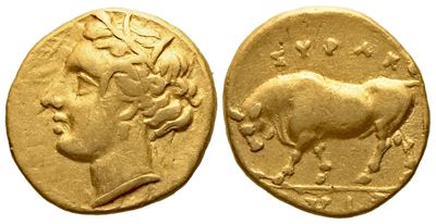 Sicily, Syracuse, Agathokles (317-289 Bc); 1/6 Stater Or Diobol; Av (1,40 G; 10 MM)