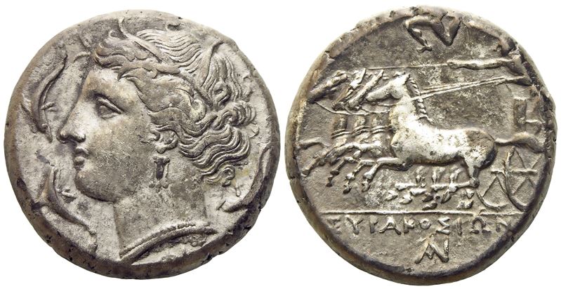Sicily, Syracuse, Agathokles (317-289 Bc), Tetradrachm; Ar (17 G; 24 MM)